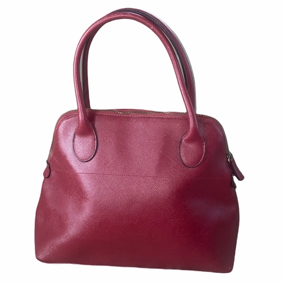 ISAAC MIZRAHI red shoulder bag purse tote SET with coin matching pouch NWT - Picture 3 of 4